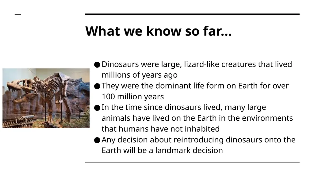 Case Study: Should Dinosaurs be “Cloned” from - slide 2 of 8