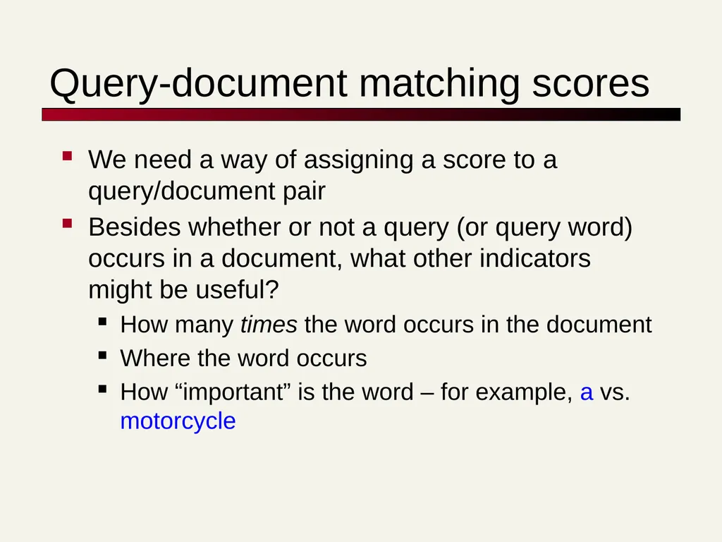 TF-IDF David Kauchak cs160 Fall 2009 adapted from: - slide 6 of 51