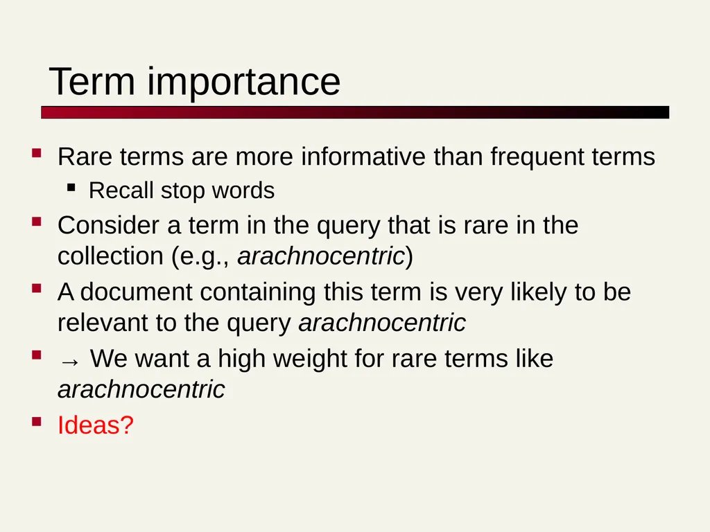 TF-IDF David Kauchak cs160 Fall 2009 adapted from: - slide 32 of 51