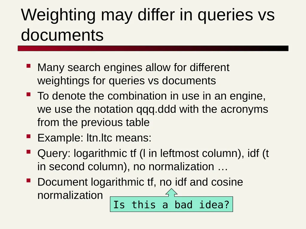 TF-IDF David Kauchak cs160 Fall 2009 adapted from: - slide 48 of 51