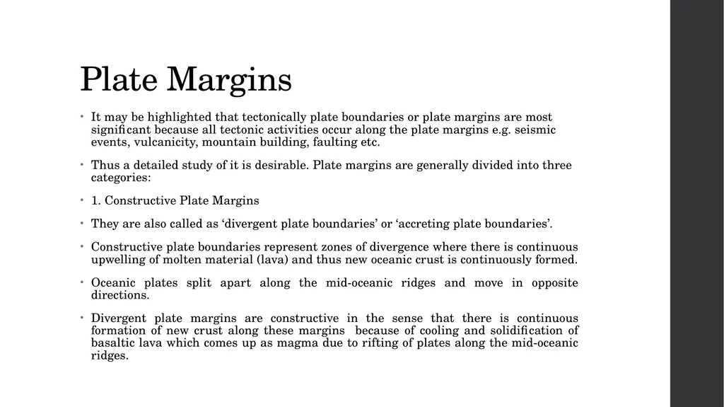 Plate Tectonics Meaning and Concept The term - slide 5 of 7