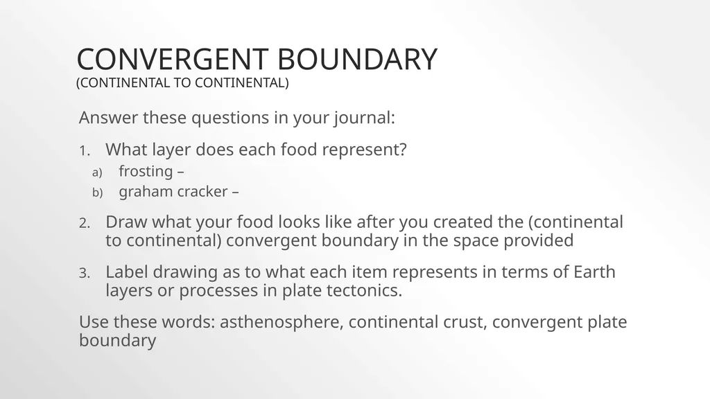 Plate Tectonics With Fruit Rollups and Graham - slide 14 of 19