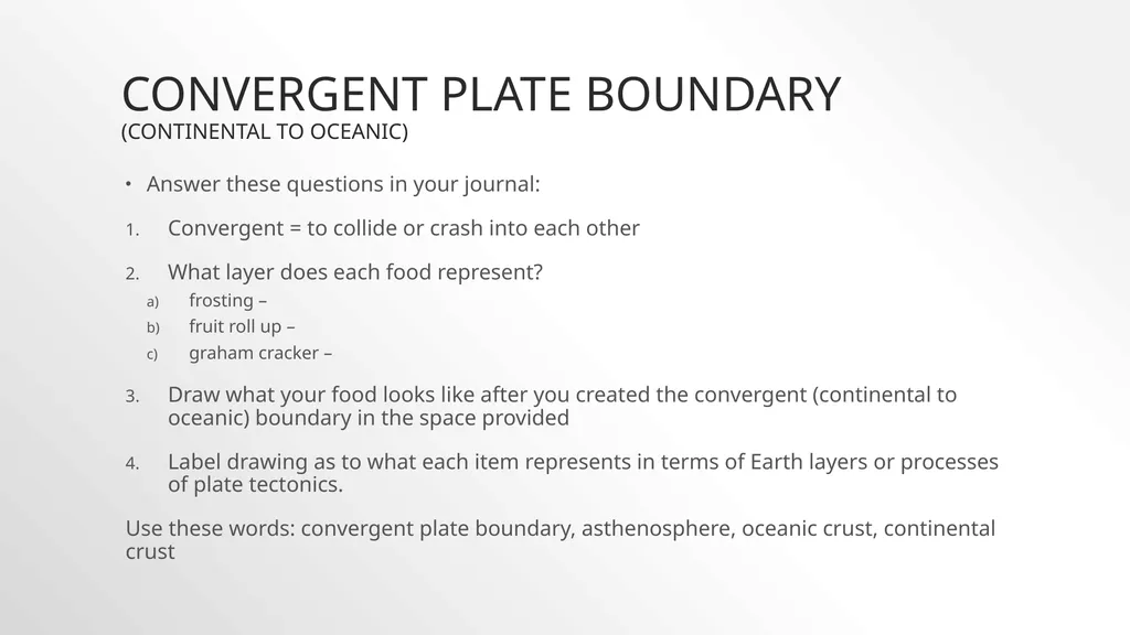 Plate Tectonics With Fruit Rollups and Graham - slide 11 of 19