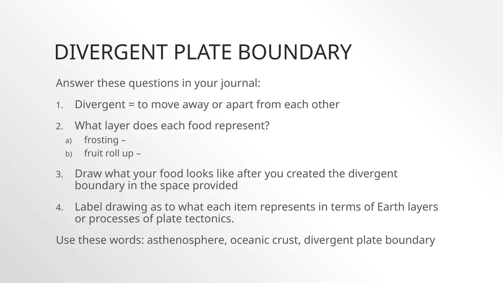 Plate Tectonics With Fruit Rollups and Graham - slide 7 of 19