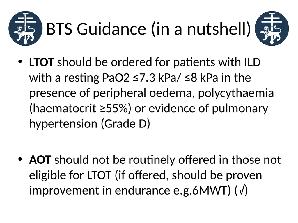 Oxygen therapy in ILD: What is the evidence? Matt - slide 4 of 25