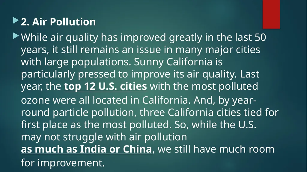 TYPES OF ENVIRONMENTAL ISSUES- COPY SLIDES A, B, - slide 5 of 13