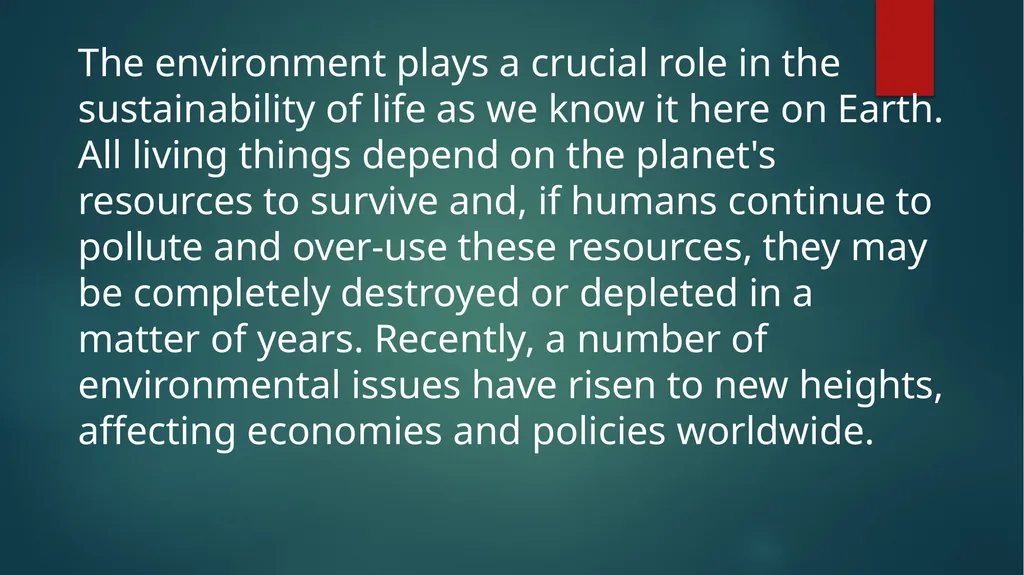 TYPES OF ENVIRONMENTAL ISSUES- COPY SLIDES A, B, - slide 2 of 13