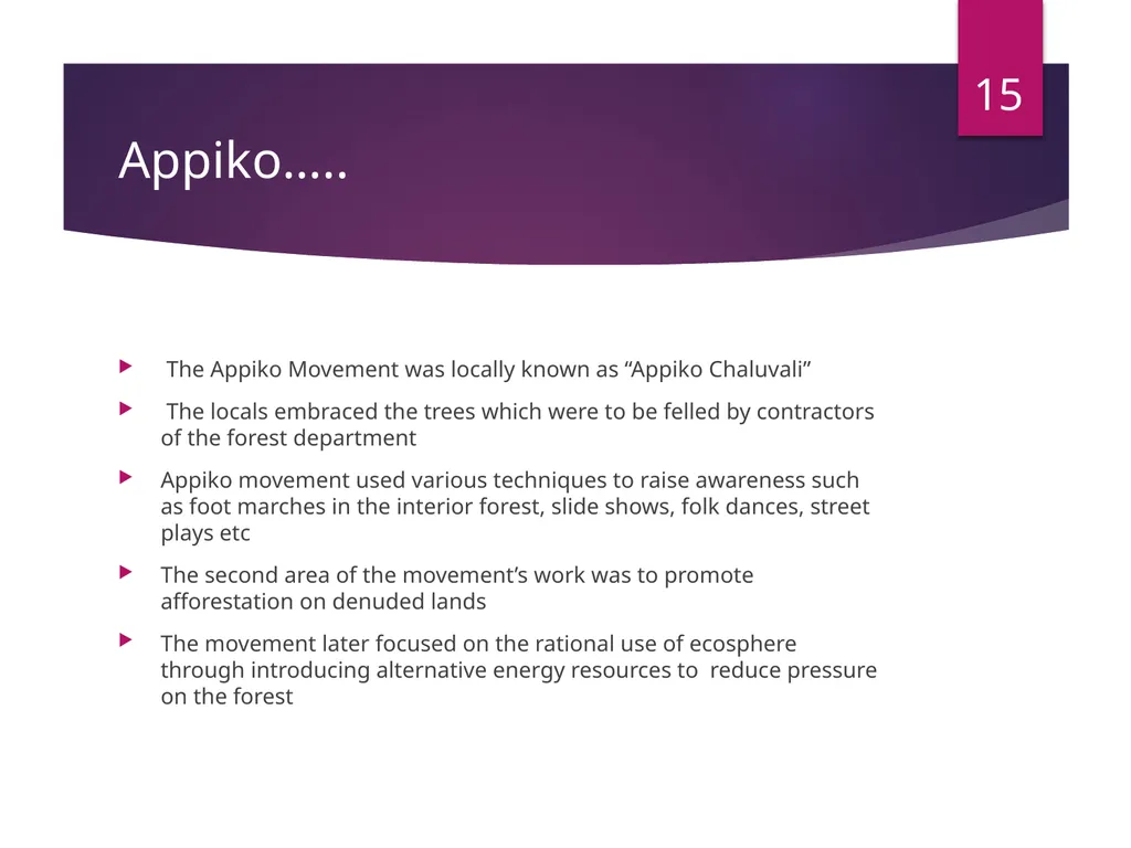 Environmental Movements in India -Mr. B. M. - slide 15 of 24