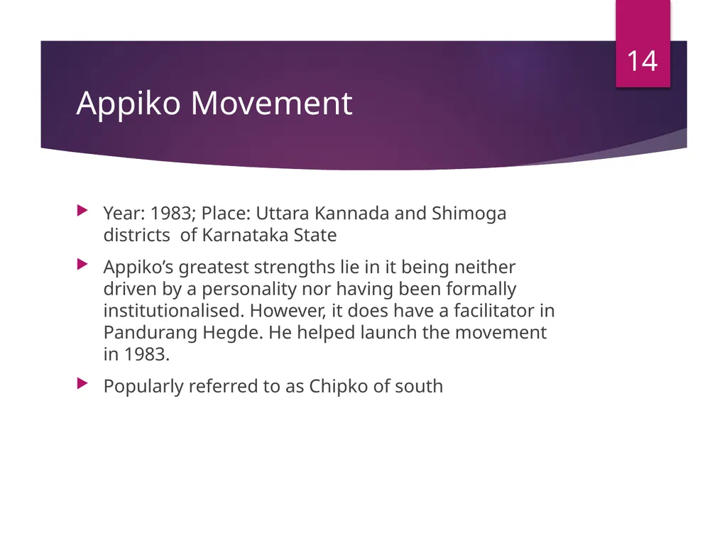 Environmental Movements in India -Mr. B. M. - slide 14 of 24