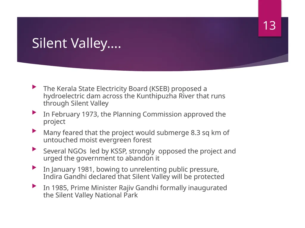 Environmental Movements in India -Mr. B. M. - slide 13 of 24