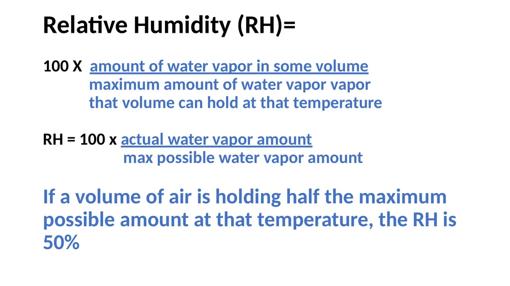 Atmospheric Sciences 101 2024 Humidity Humidity is - slide 16 of 28