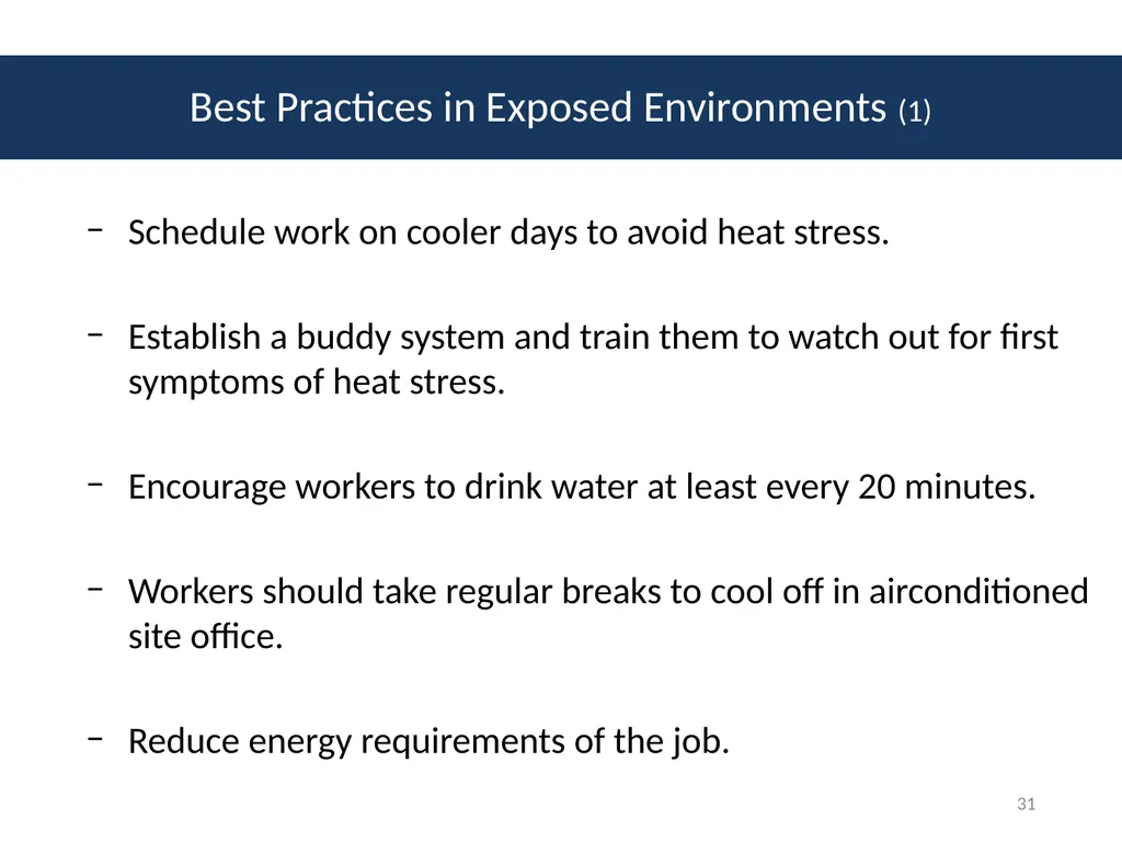 Module # 7 Recognizing and Controlling Hazards - slide 31 of 39