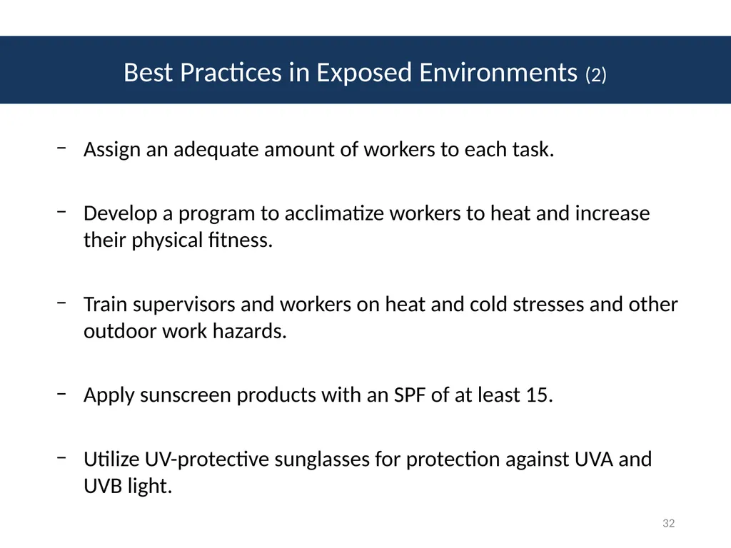 Module # 7 Recognizing and Controlling Hazards - slide 32 of 39
