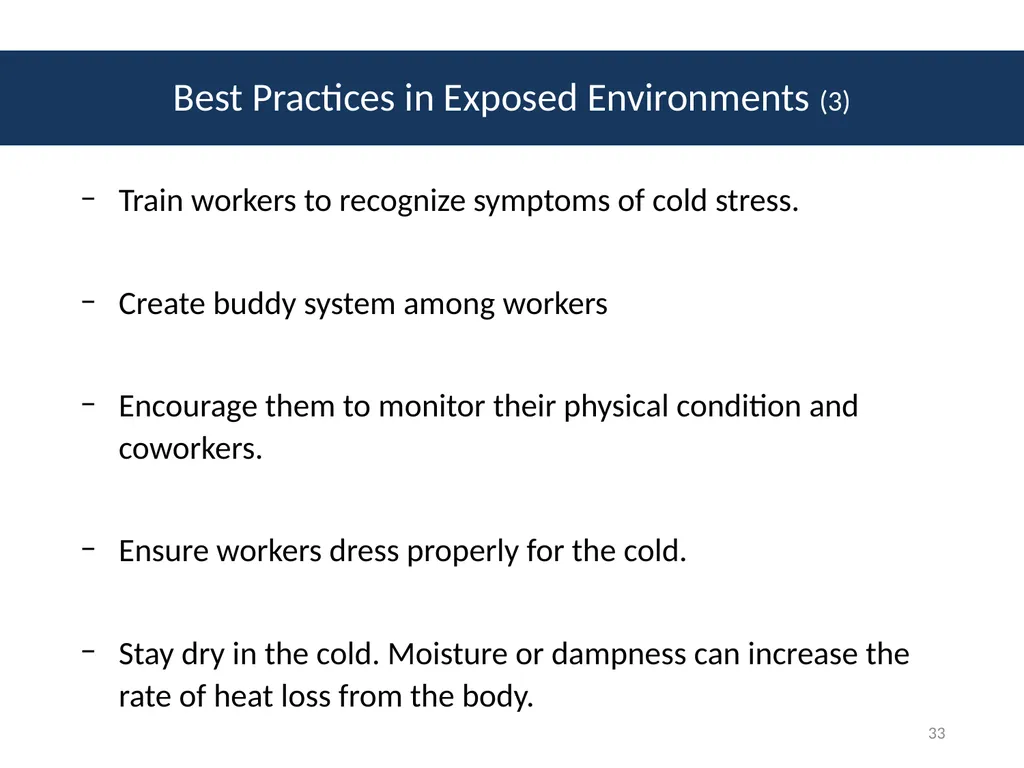 Module # 7 Recognizing and Controlling Hazards - slide 33 of 39