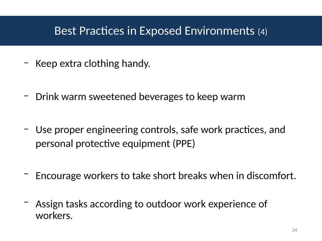 Module # 7 Recognizing and Controlling Hazards - slide 34 of 39