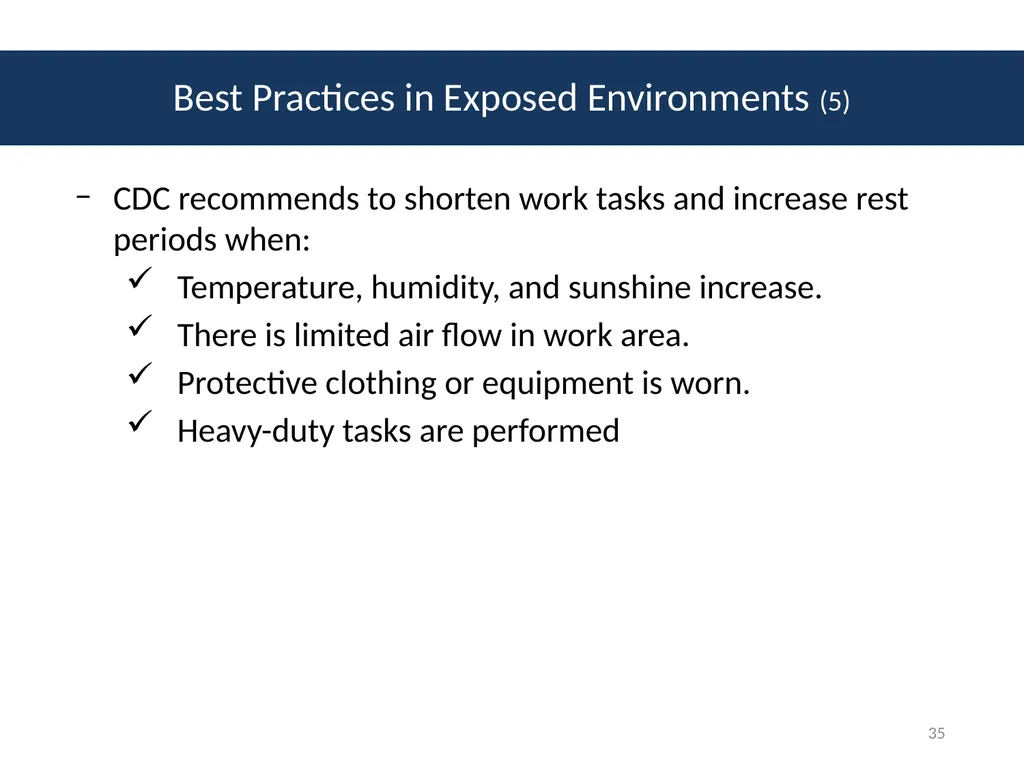 Module # 7 Recognizing and Controlling Hazards - slide 35 of 39