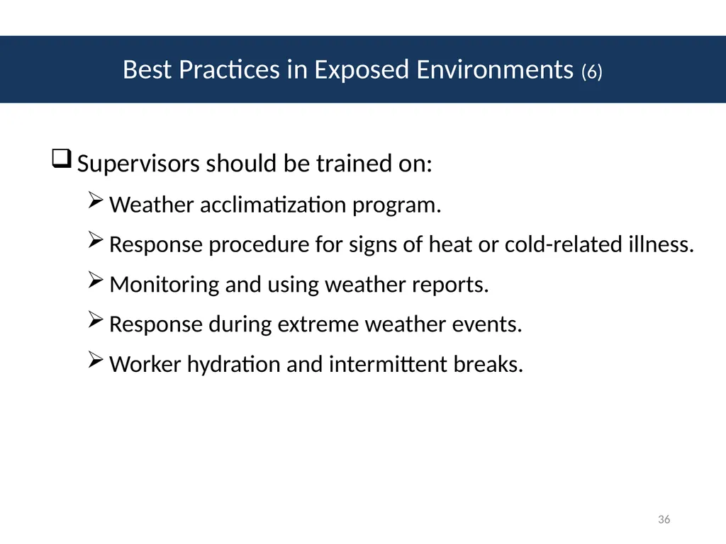 Module # 7 Recognizing and Controlling Hazards - slide 36 of 39