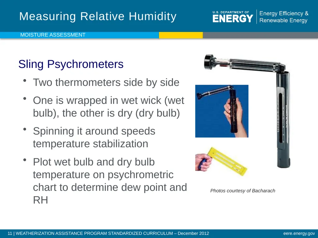 Moisture Assessment WEATHERIZATION ENERGY AUDITOR - slide 11 of 26