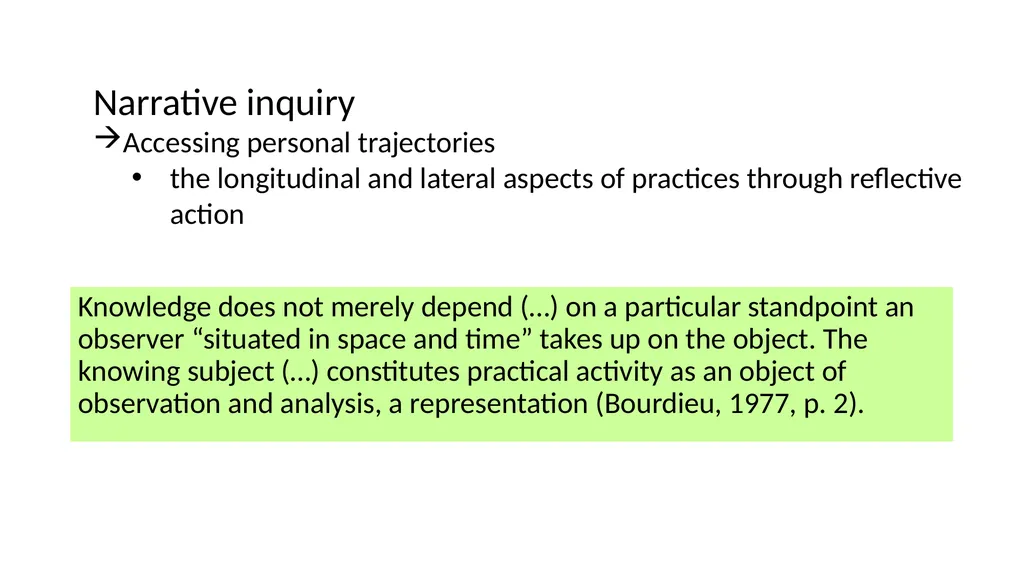 Theorising educational research The application of - slide 13 of 19