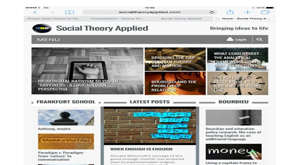 Theorising educational research The application of - slide 19 of 19