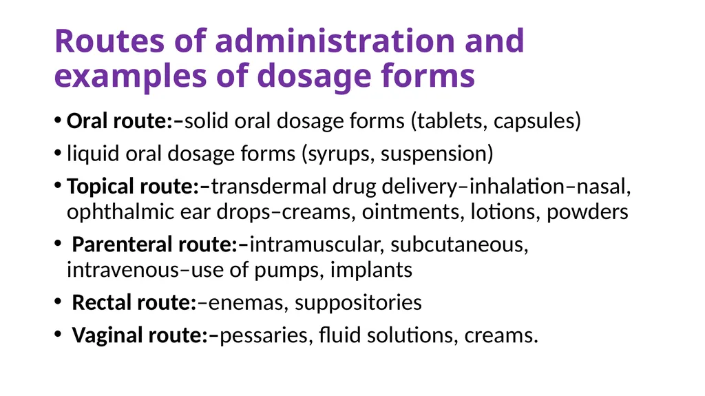 Medicine presentation and administration Lec. Dr. - slide 11 of 31