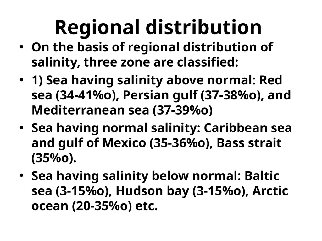 SALINITY Salinity is defined as the ratio between - slide 9 of 11