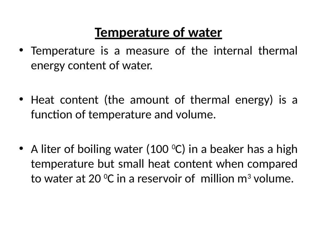 Physical properties Density of water The density - slide 6 of 26