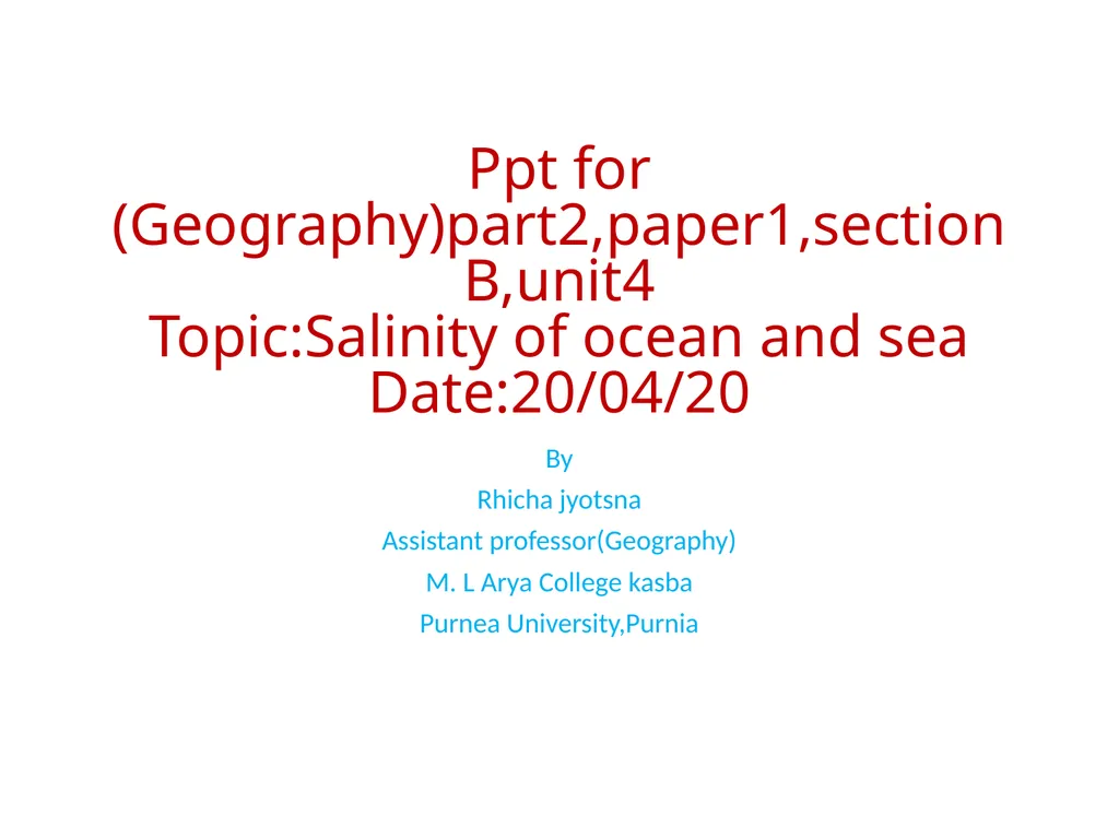 Ppt for (Geography)part2,paper1,sectionB,unit4