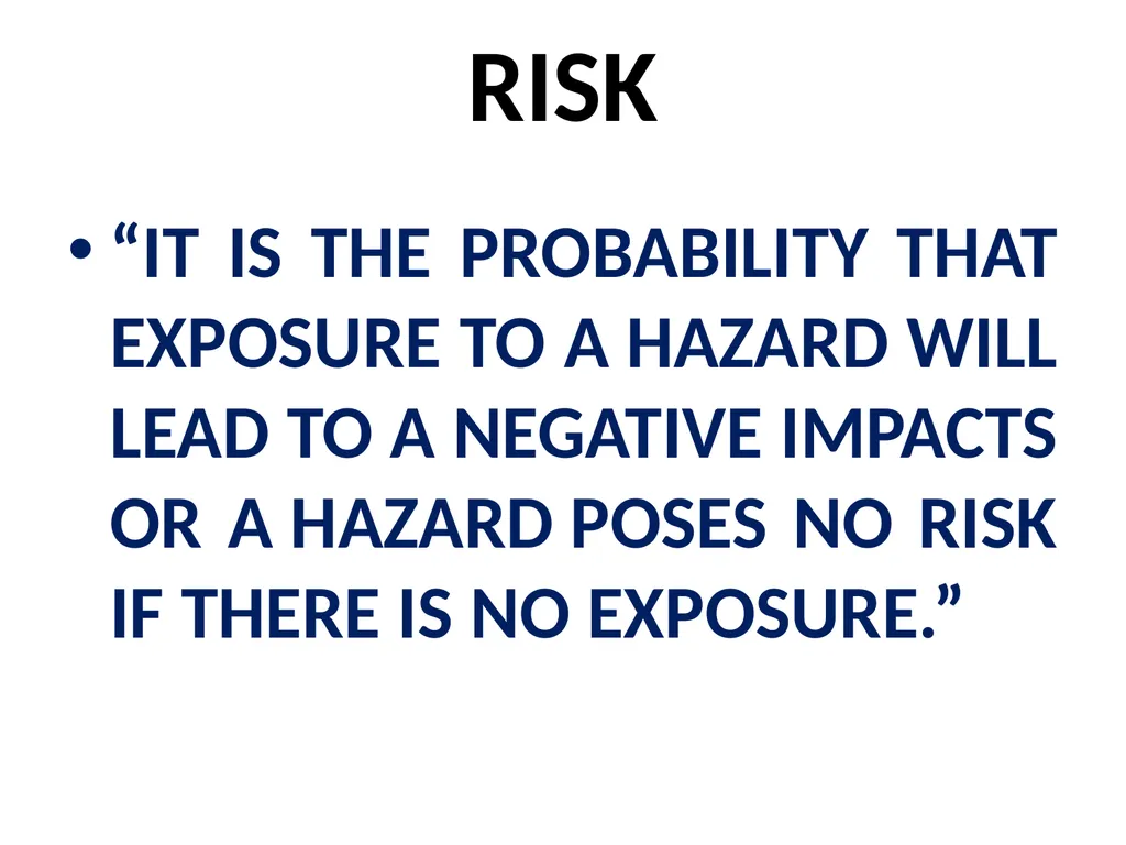 ENVIRONMENTAL HAZARDS & DISASTER HAZARD “AGENT - slide 5 of 7