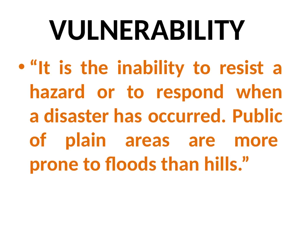 ENVIRONMENTAL HAZARDS & DISASTER HAZARD “AGENT - slide 6 of 7