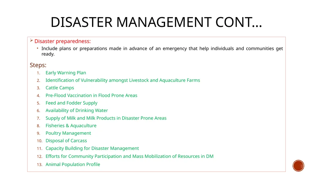 Disaster Management Disaster A disaster can be - slide 6 of 11