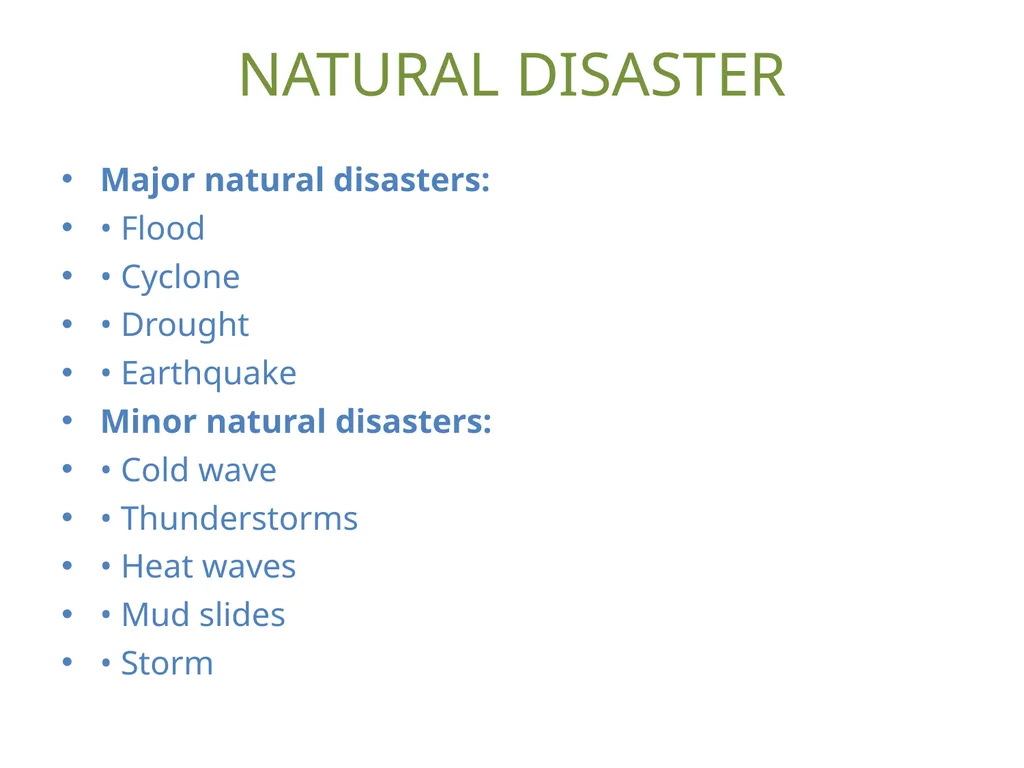 DISASTER MANAGEMENT The Disaster is a sudden, - slide 3 of 22