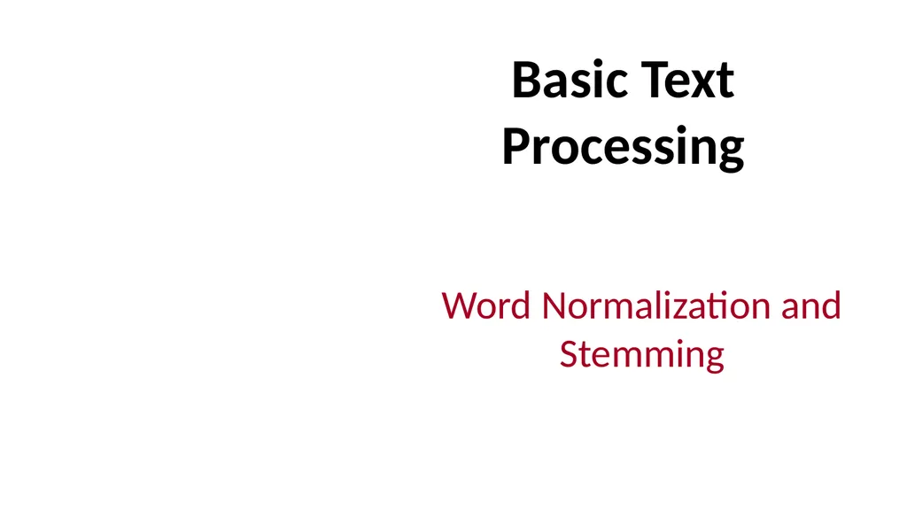 Basic Text Processing Regular Expressions Regular - slide 39 of 46