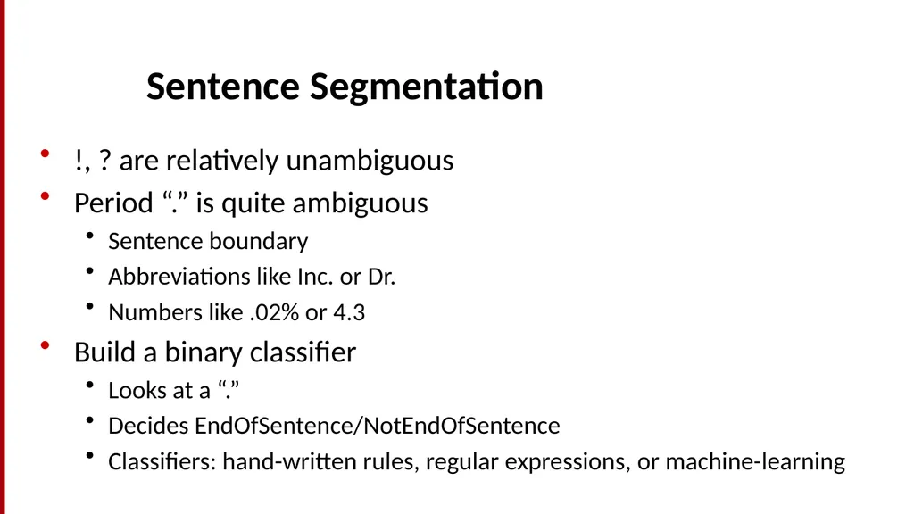 Basic Text Processing Regular Expressions Regular - slide 41 of 46