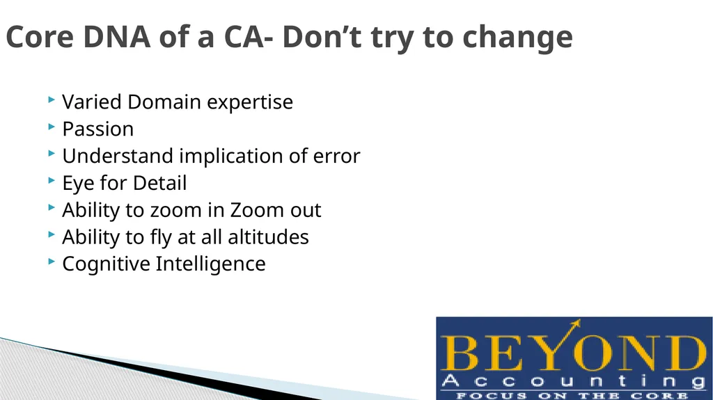 Changing Role of CA in Dynamic Environment CA - slide 14 of 22