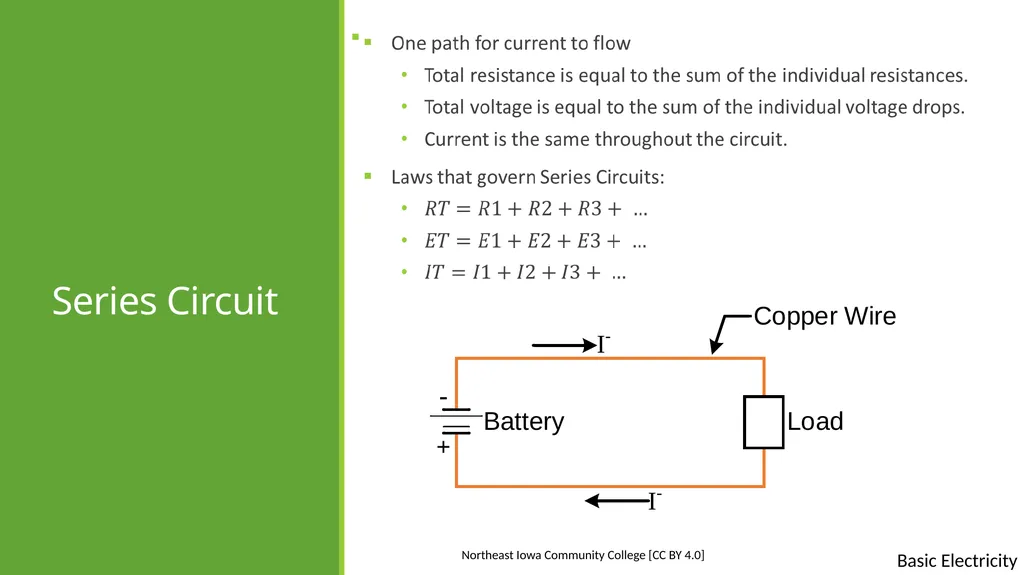 Basic Electricity Basic electrical concepts Except - slide 17 of 21