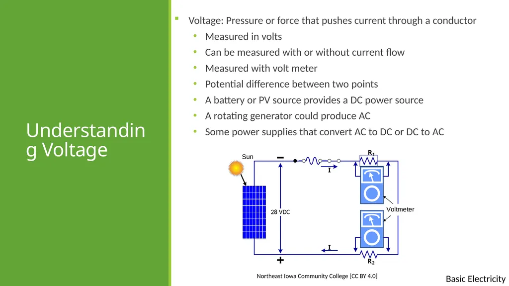 Basic Electricity Basic electrical concepts Except - slide 8 of 21