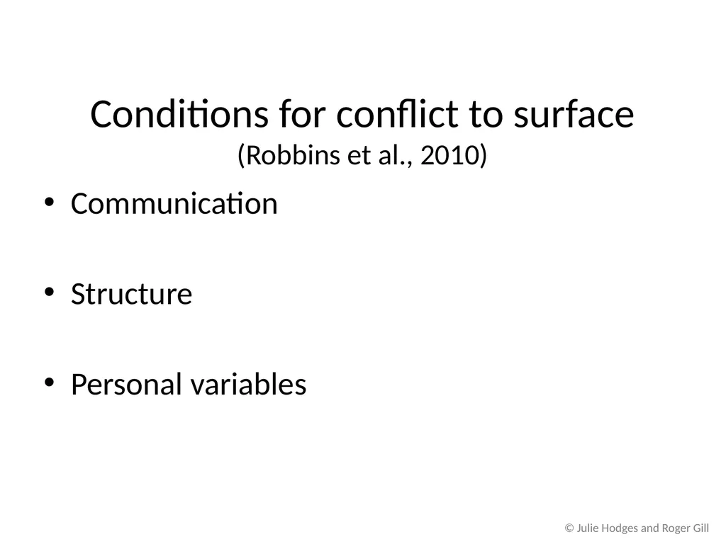 © Julie Hodges and Roger Gill Chapter 12 Power, - slide 11 of 18