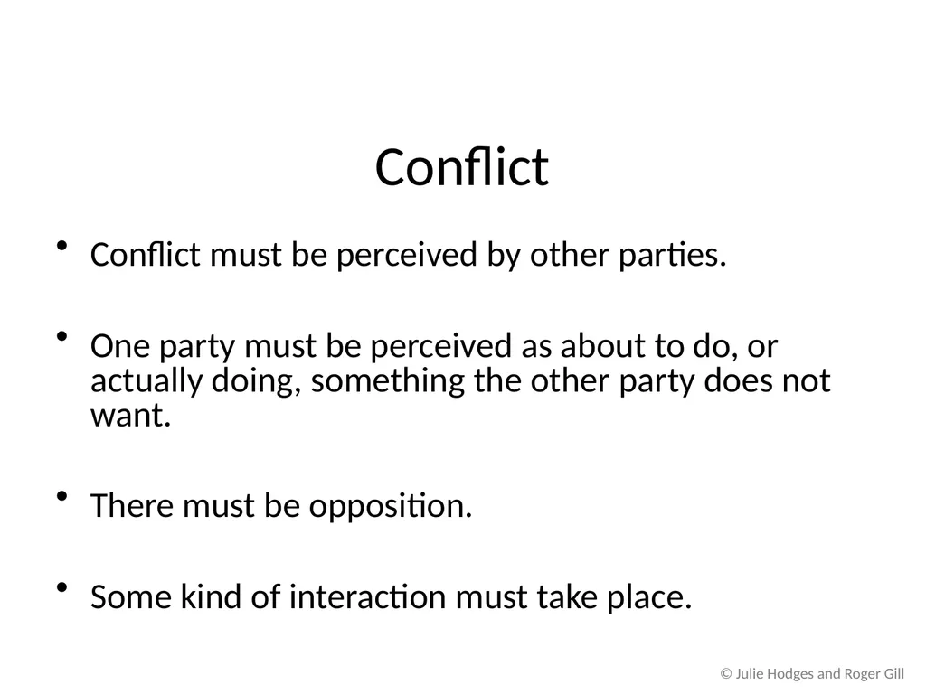 © Julie Hodges and Roger Gill Chapter 12 Power, - slide 10 of 18