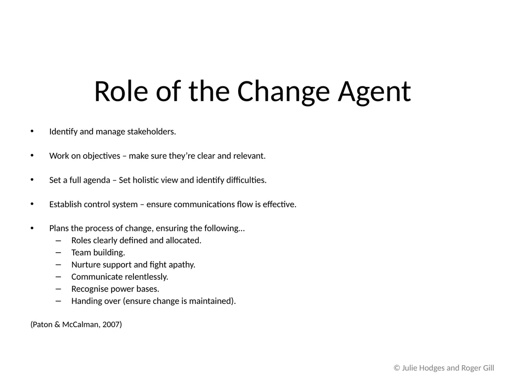 © Julie Hodges and Roger Gill Chapter 12 Power, - slide 13 of 18