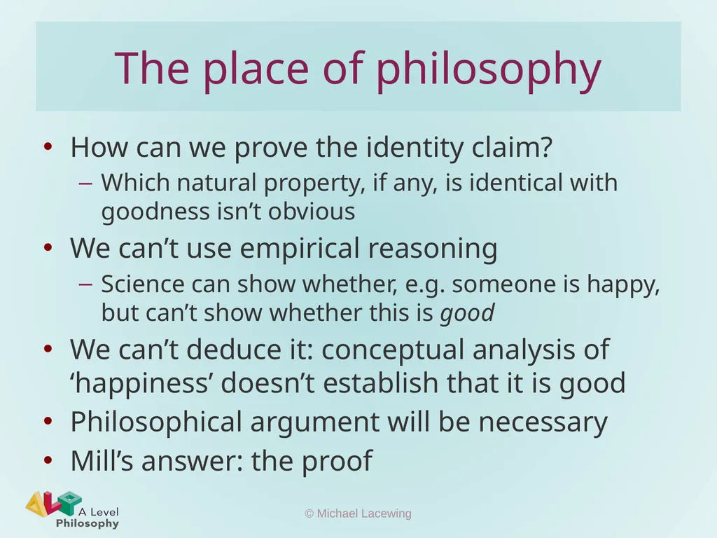 Moral naturalism Michael Lacewing - slide 10 of 11
