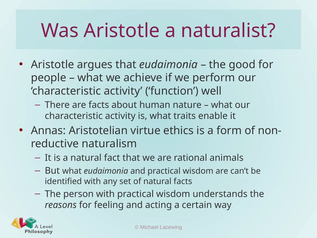 Moral naturalism Michael Lacewing - slide 11 of 11