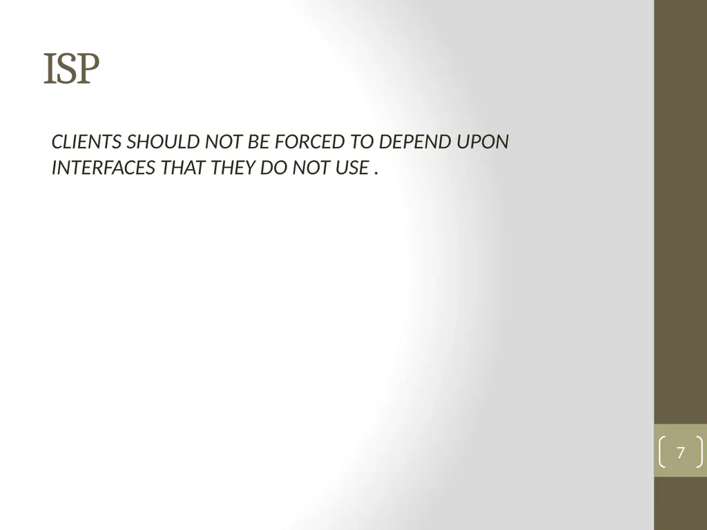 Session 33 More on SOLID Steve Chenoweth Office: - slide 7 of 11
