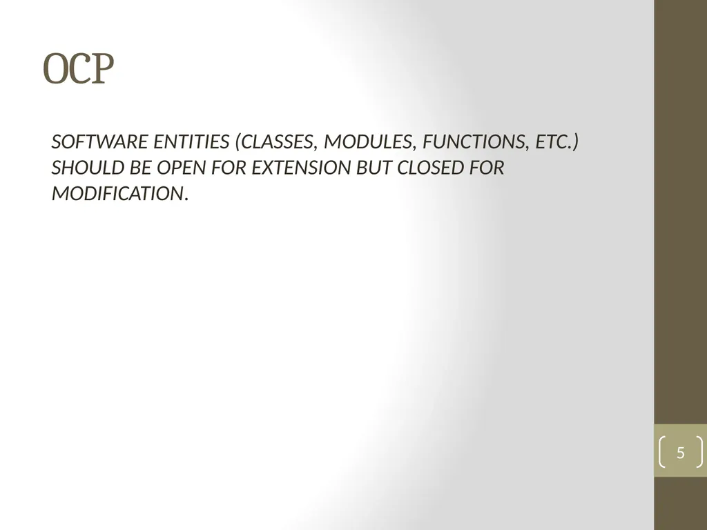 Session 33 More on SOLID Steve Chenoweth Office: - slide 5 of 11