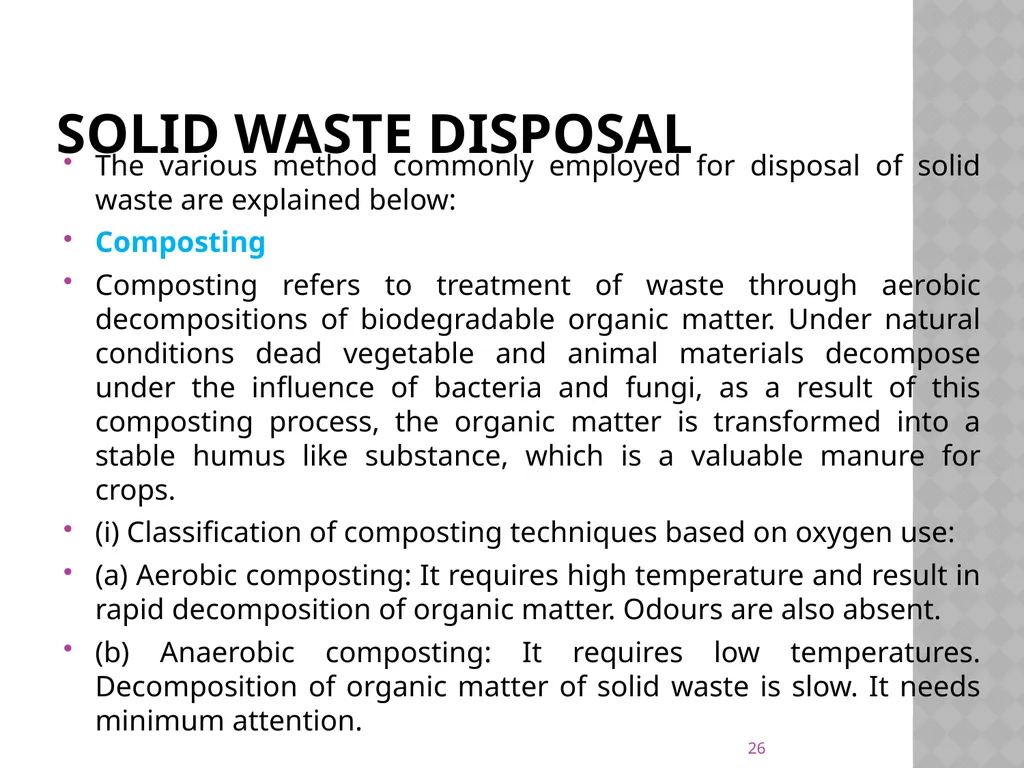 Solid waste management waste It is defined as - slide 26 of 35