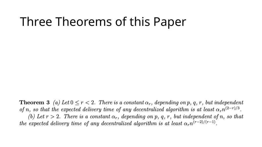 The Small World Phenomenon An Algorithmic - slide 13 of 22