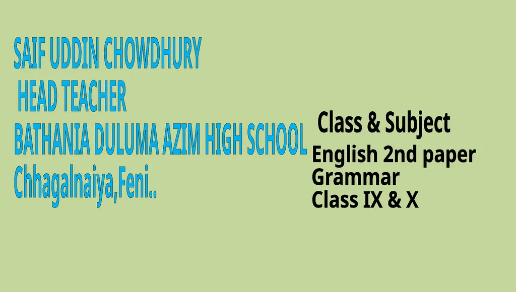 welcome Class & Subject SAIF UDDIN CHOWDHURY HEAD - slide 2 of 14