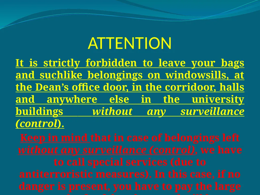 Good Manners of Behaviour Leave your over wear - slide 5 of 9