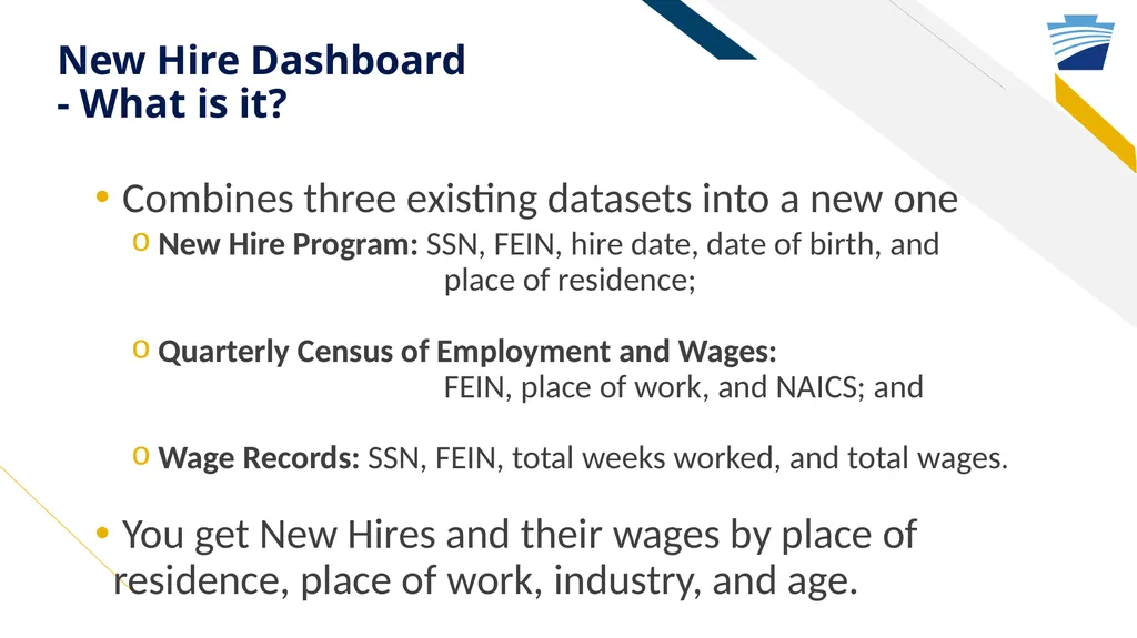 New Hire Program Data: Who has been called up to - slide 16 of 28