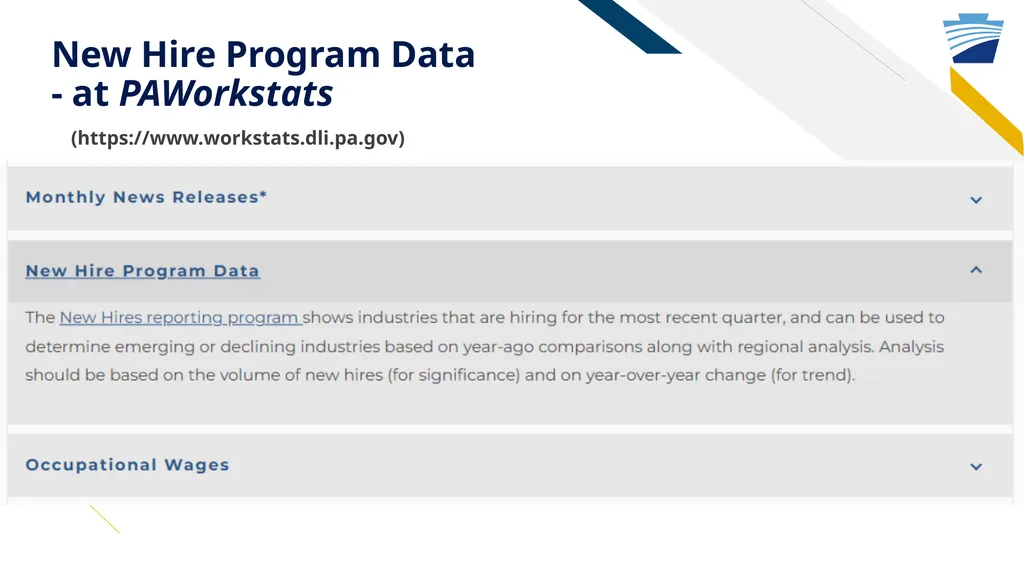 New Hire Program Data: Who has been called up to - slide 4 of 28